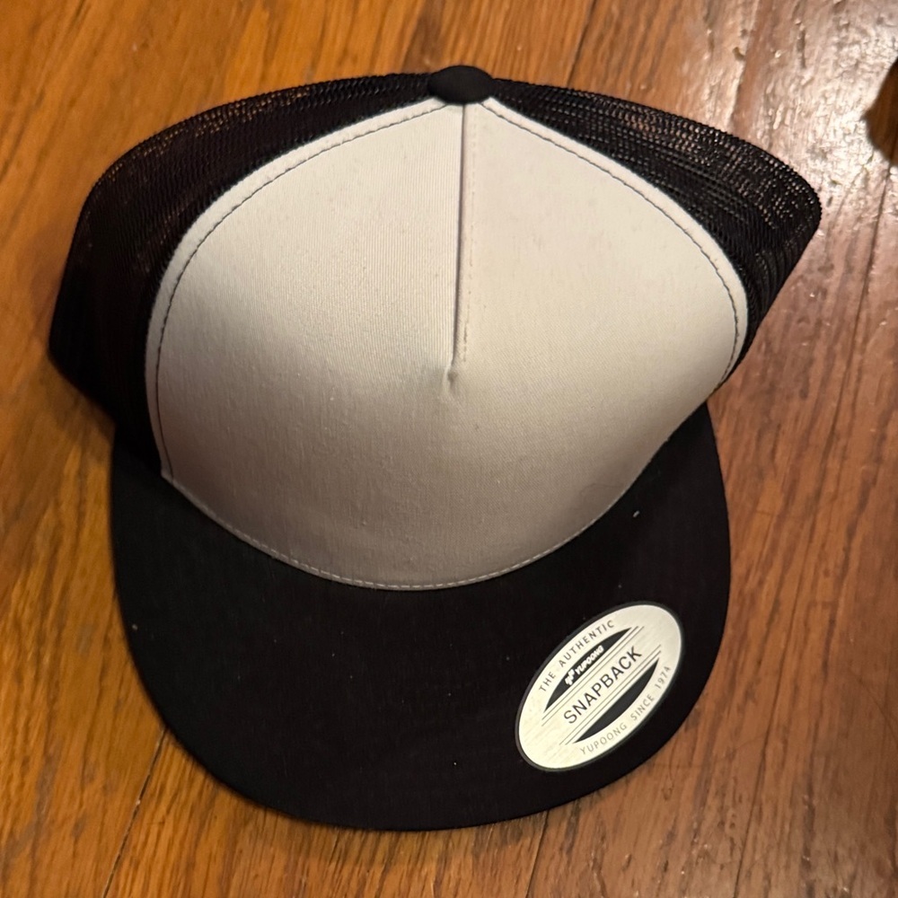 Classic Two-Tone Snapback Cap - Black & Cream